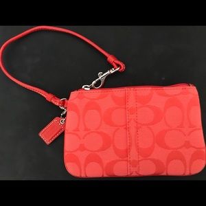 Coach Small Wristlet Red